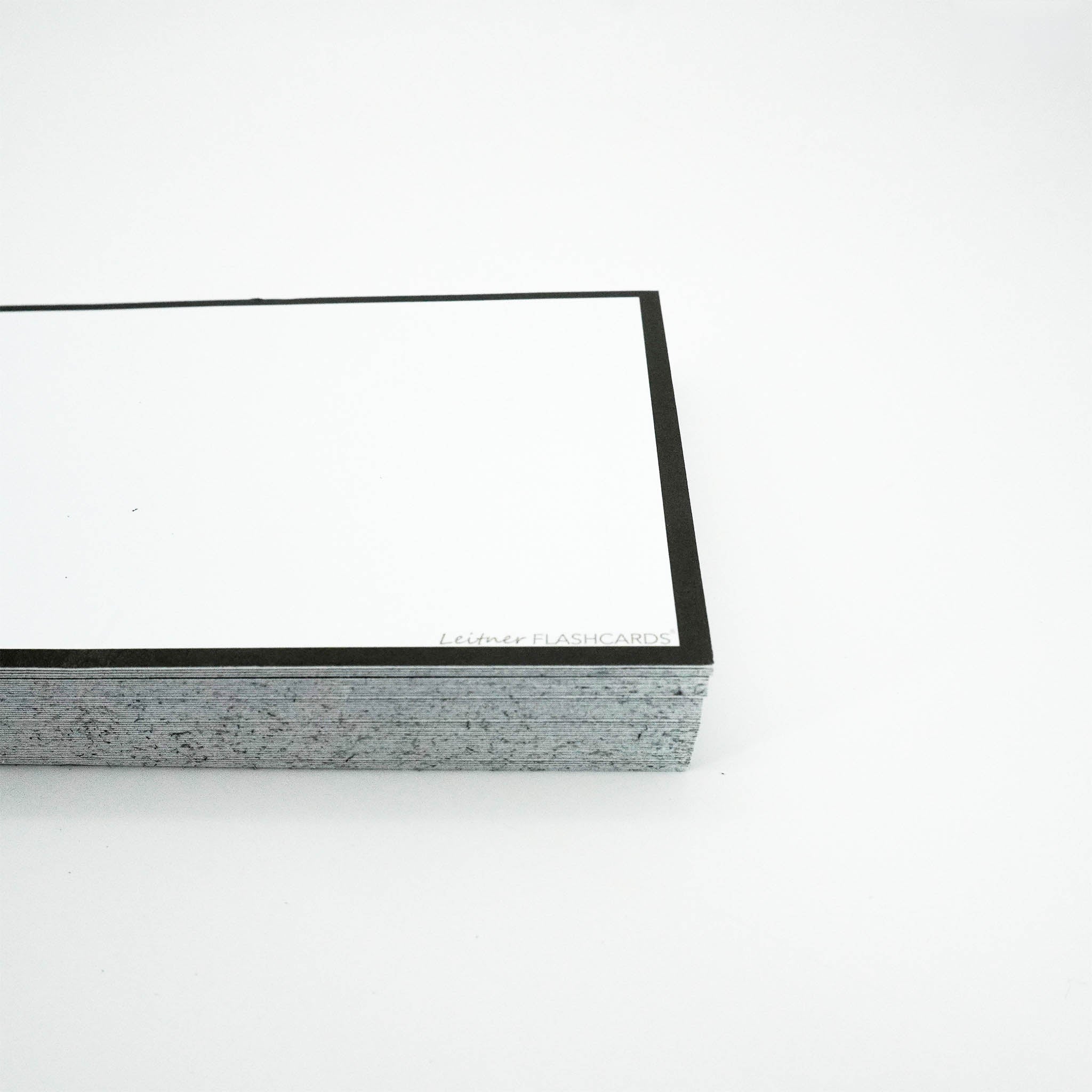 Leitner Flashcards A6 Classic Blank black border 3