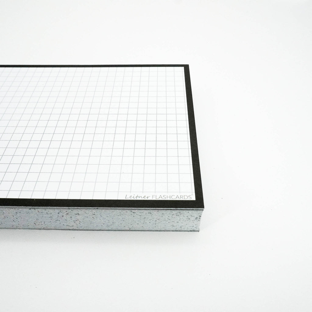Leitner Flashcards A6 Classic Squared black 3