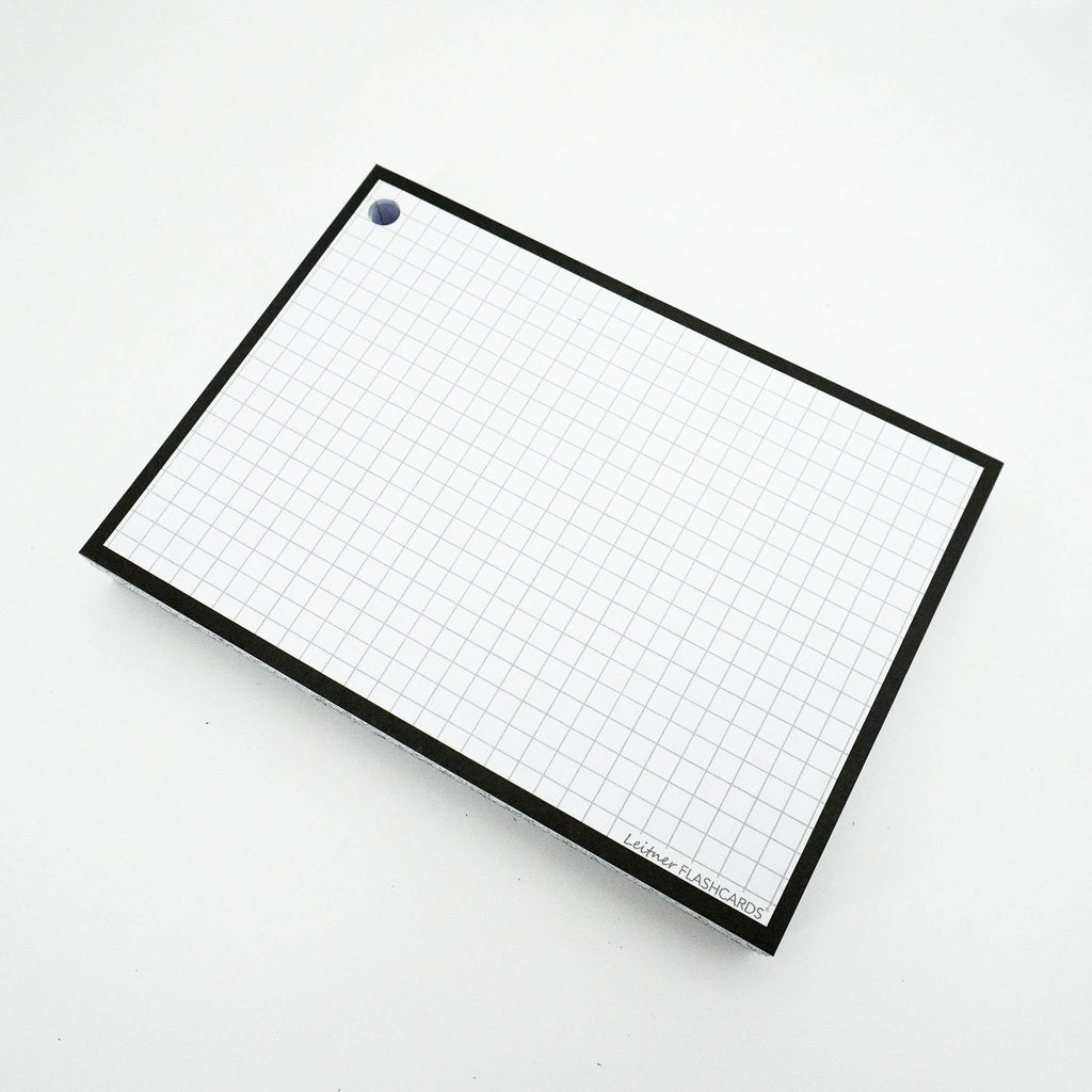 Leitner Flashcards A6 Classic Squared black 4