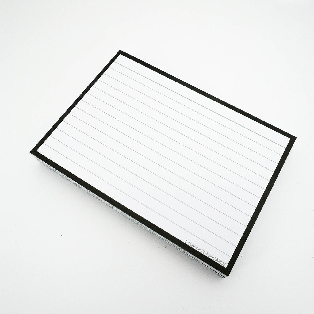 Leitner Flashcards A6 Classic Lined black 2