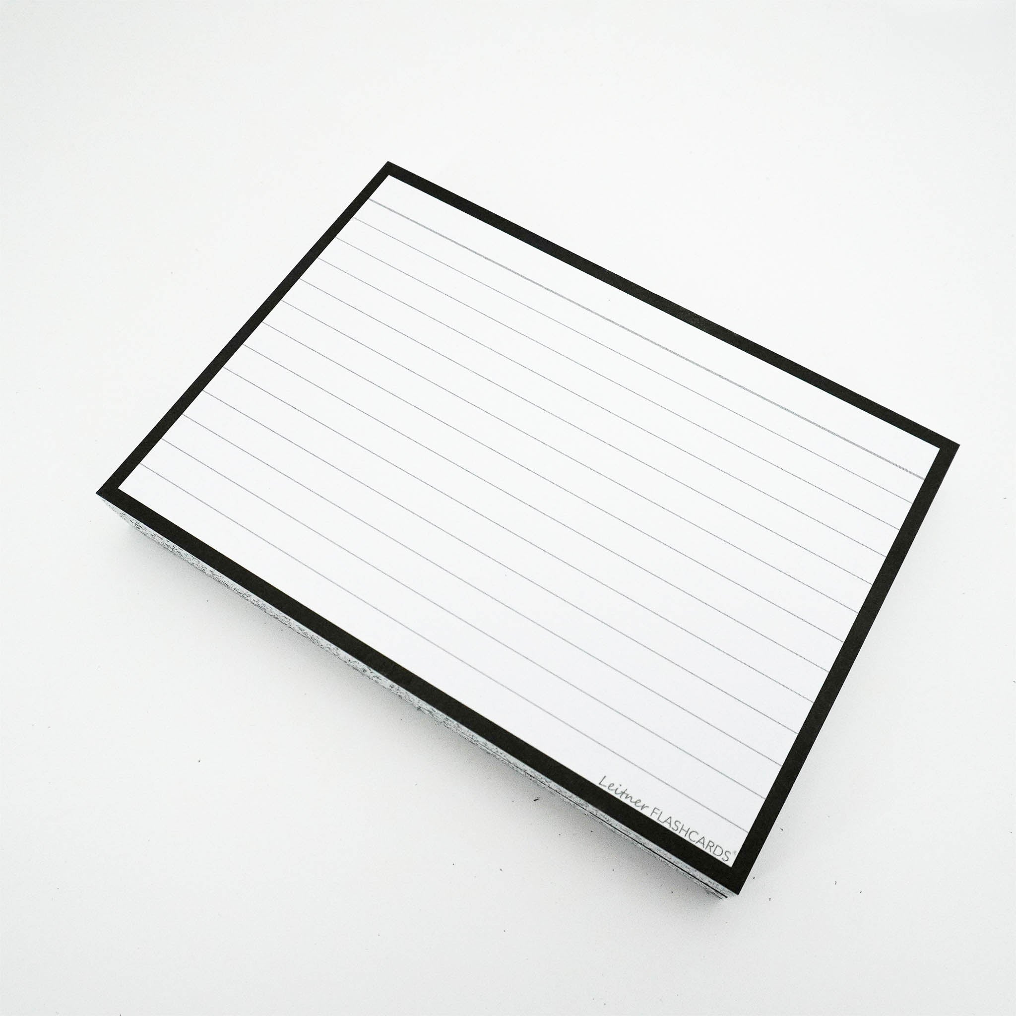 Leitner Flashcards A6 Classic Lined black 2