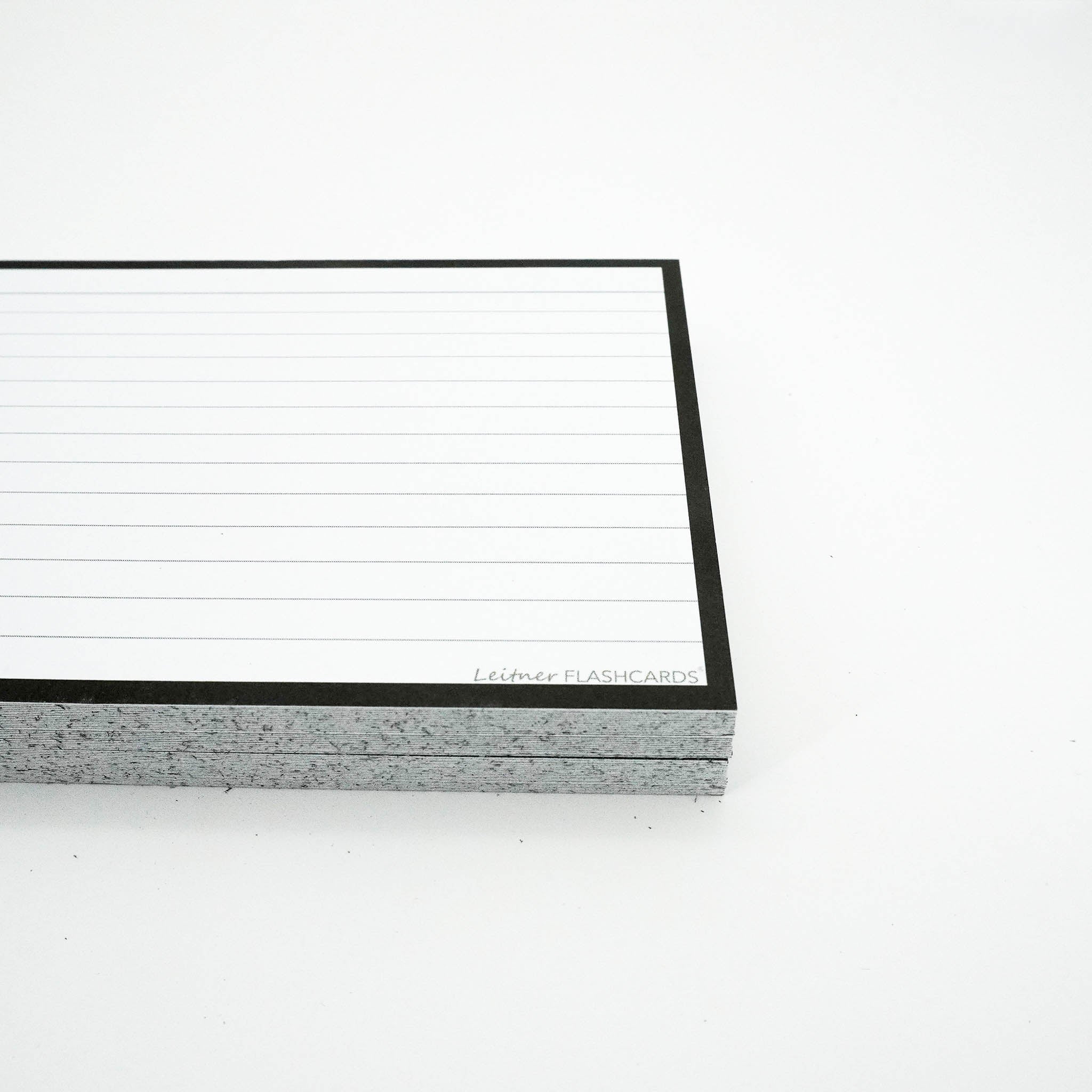 Leitner Flashcards A6 Classic Lined black 3