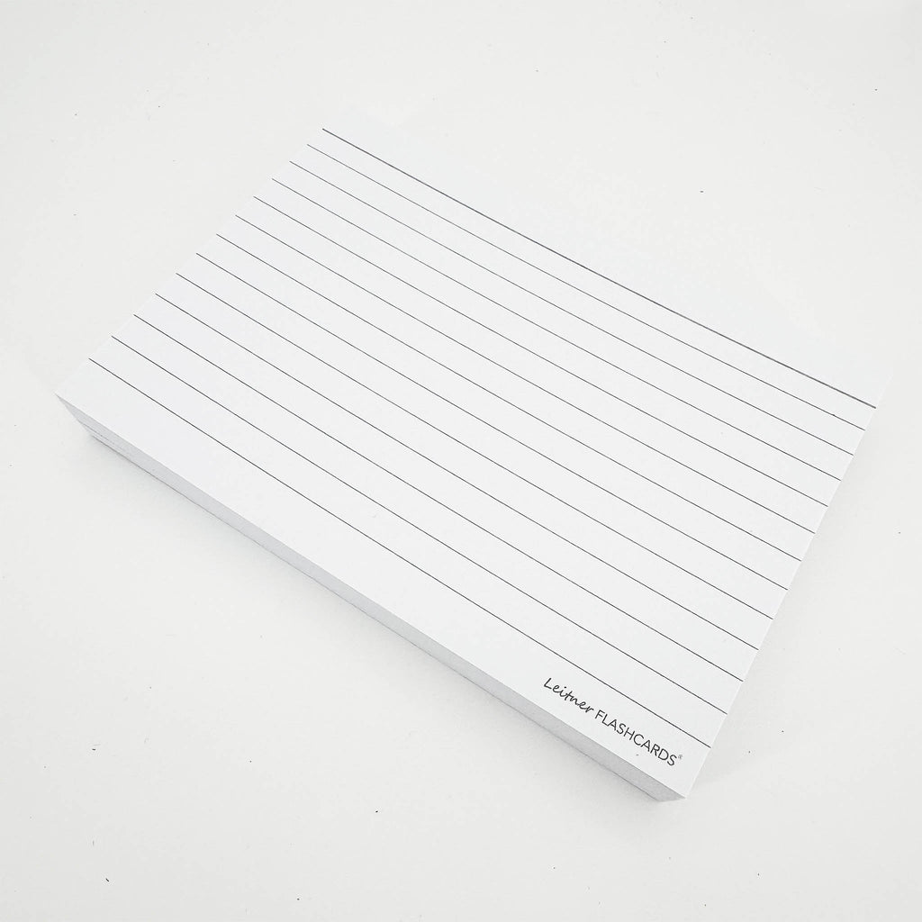 Leitner Flashcards A6 Classic Lined white 2