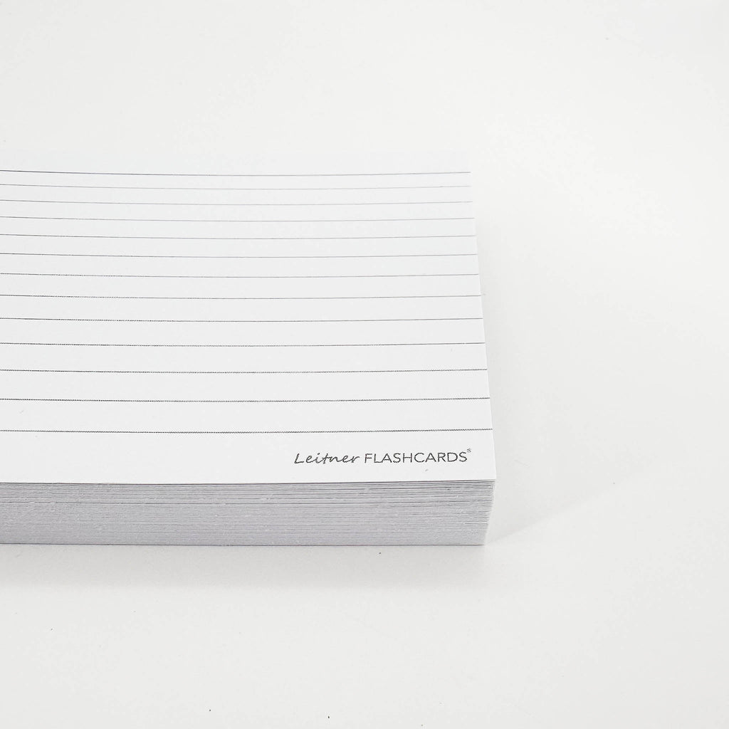 Leitner Flashcards A6 Classic Lined white 3