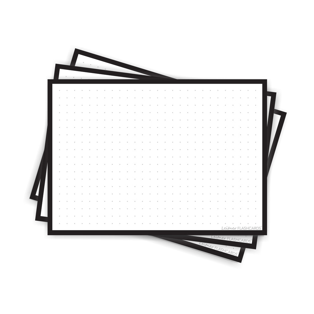Leitner Flashcards A6 Classic Dotted black