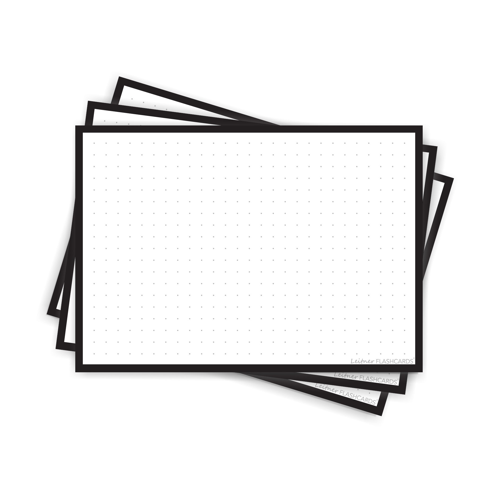 Leitner Flashcards A6 Classic Dotted black
