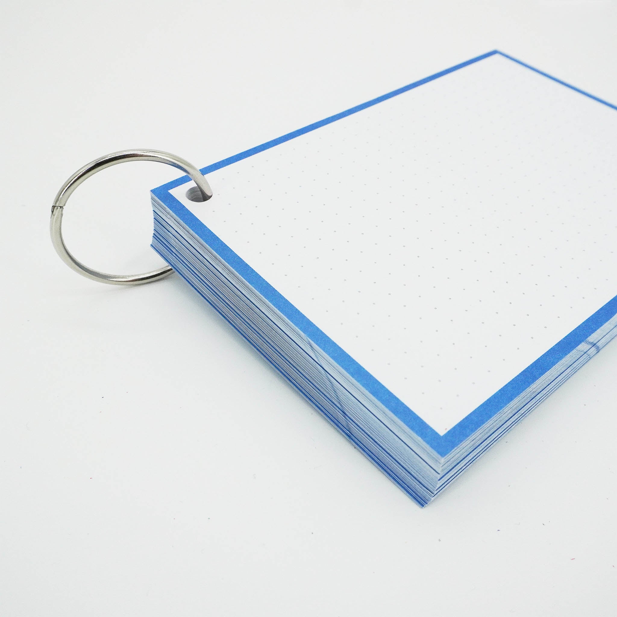 Leitner Flashcards A6 Classic Dotted blue with ring