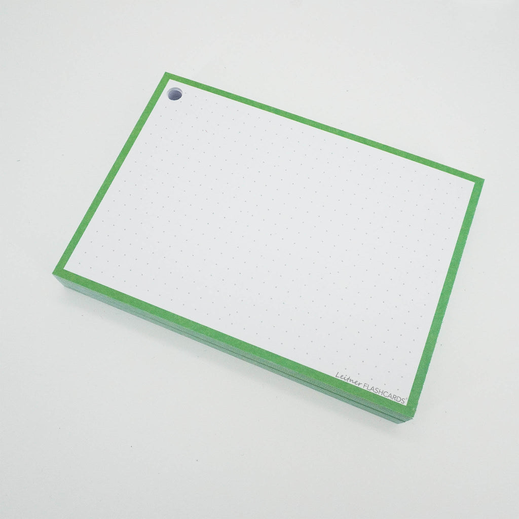 Leitner Flashcards A6 Classic Dotted green 3