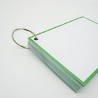 Leitner Flashcards A6 Classic Dotted green with ring