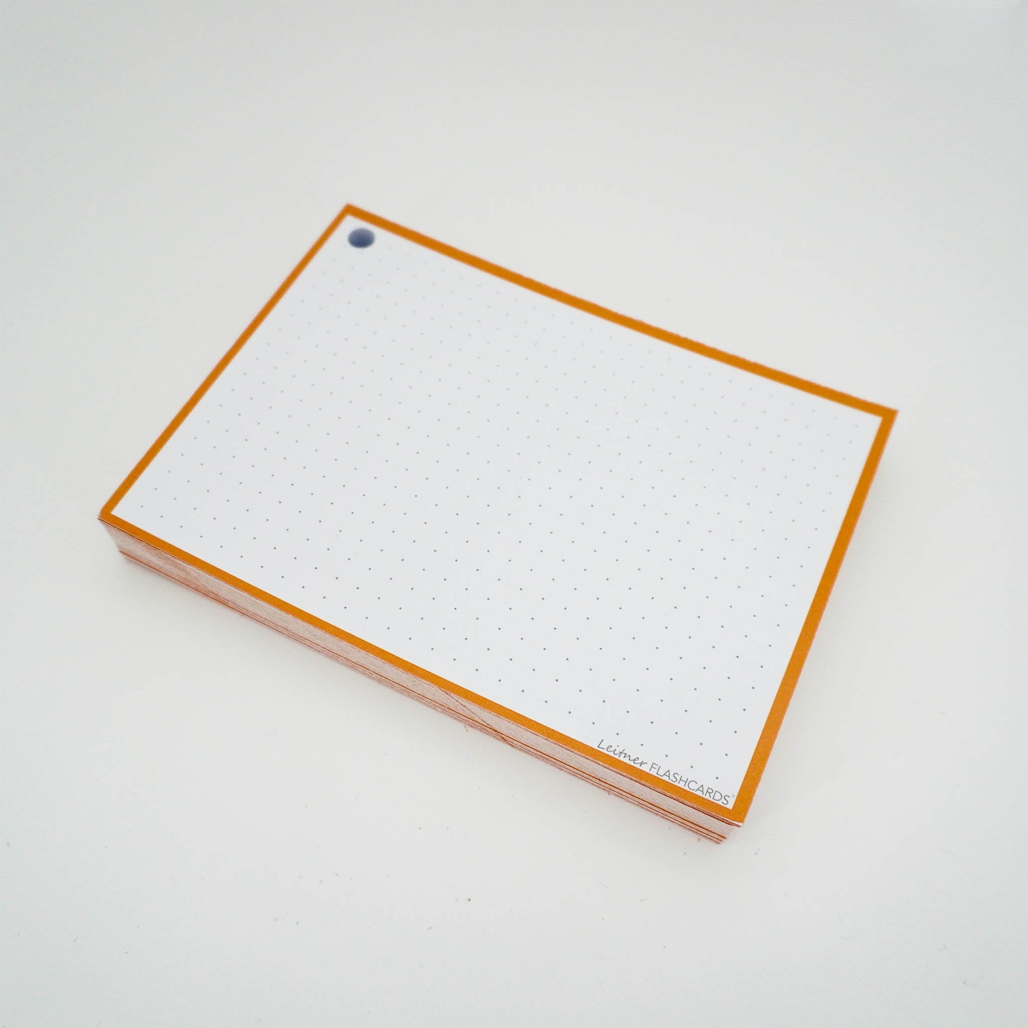 Leitner Flashcards A6 Classic Dotted orange with ring