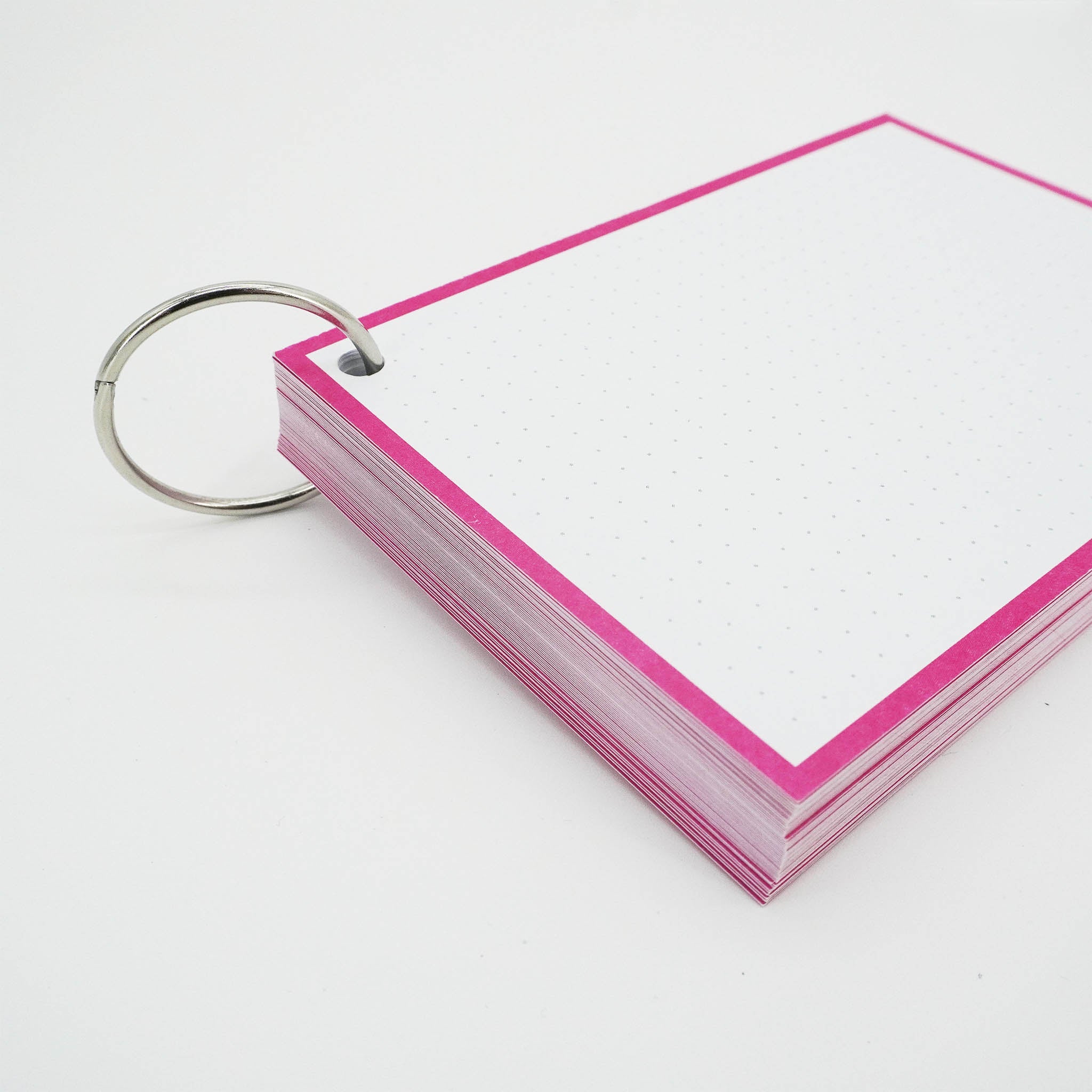 Leitner Flashcards A6 Classic Dotted pink with ring