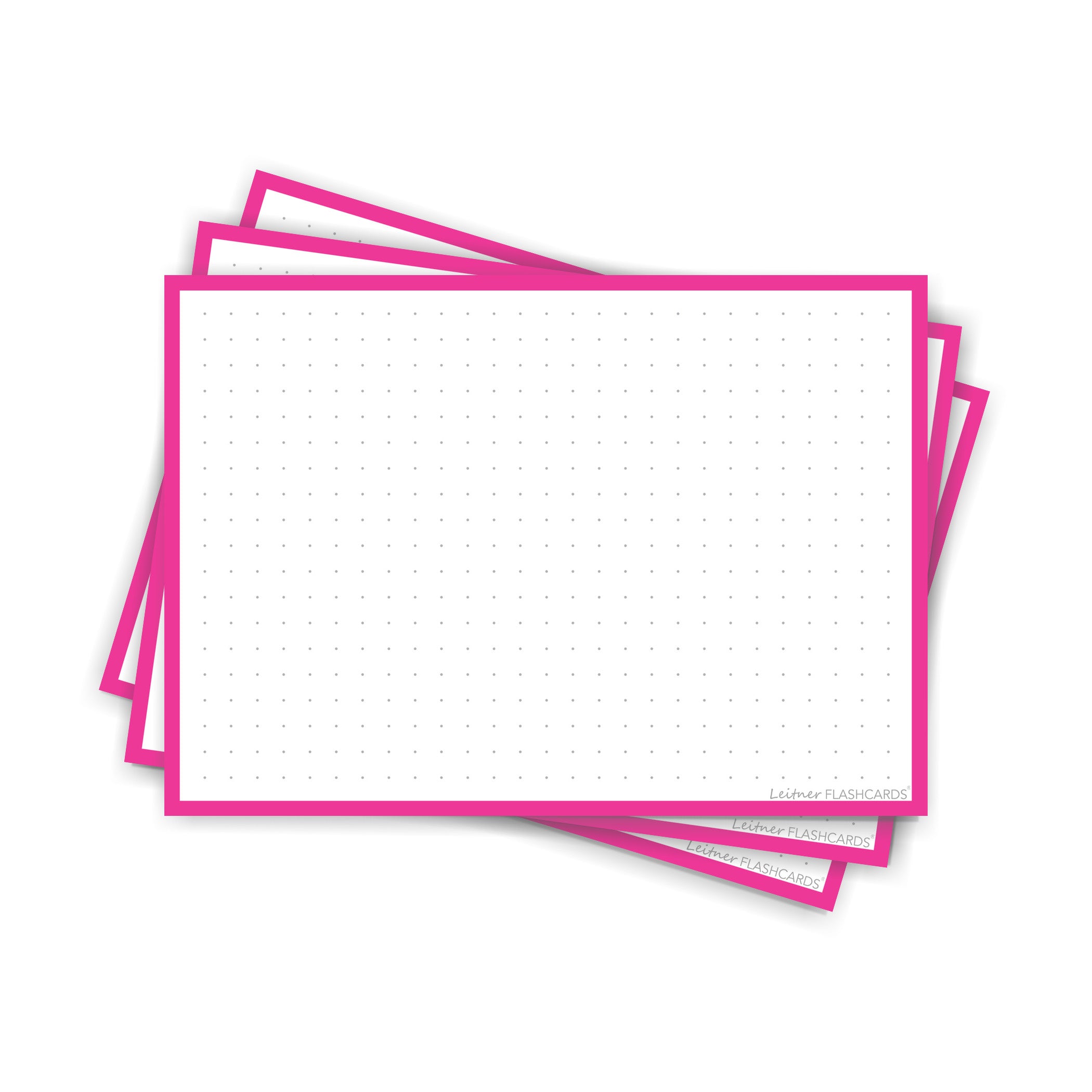 Leitner Flashcards A6 Classic Dotted pink