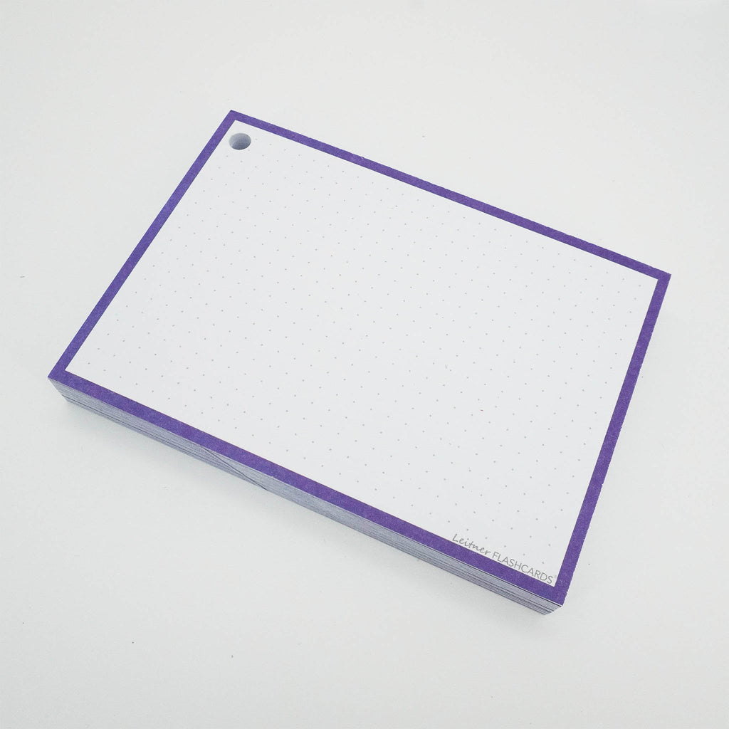 Leitner Flashcards A6 Classic Dotted purple 3
