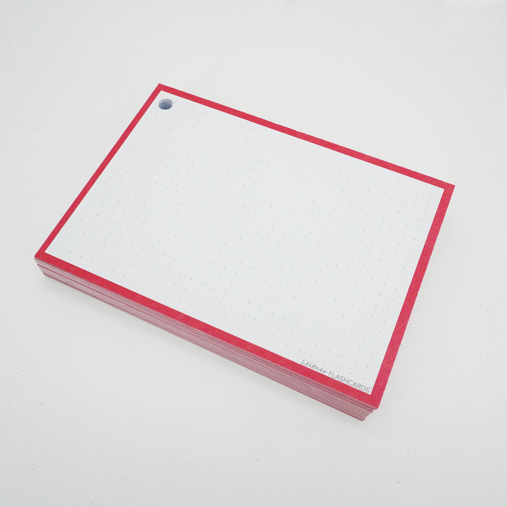 Leitner Flashcards A6 Classic Dotted red 3