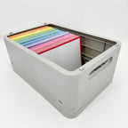 Leitner Flashcards A6 Classic Dotted red in storage box