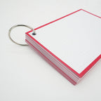 Leitner Flashcards A6 Classic Dotted red with ring
