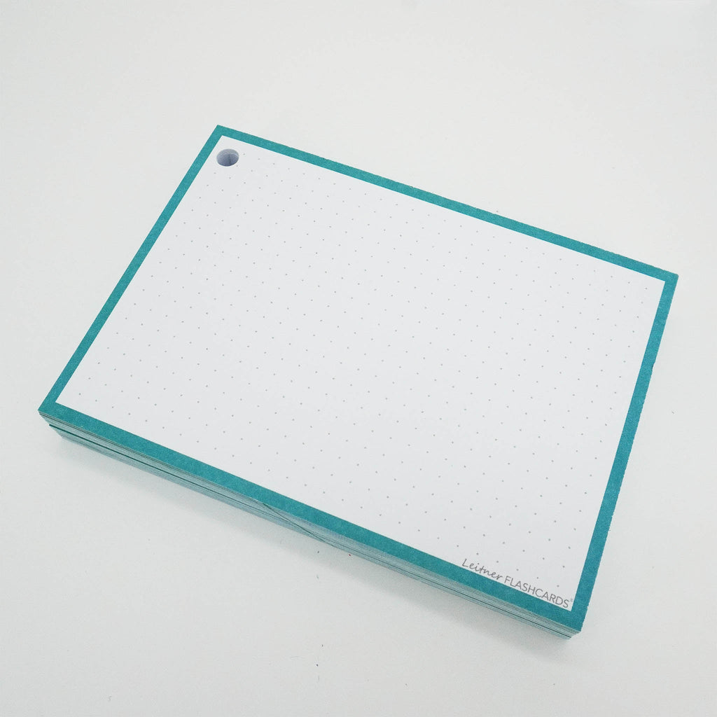 Leitner Flashcards A6 Classic Dotted turquoise 3