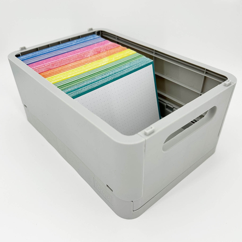 Leitner Flashcards A6 Classic Dotted turquoise in storage box