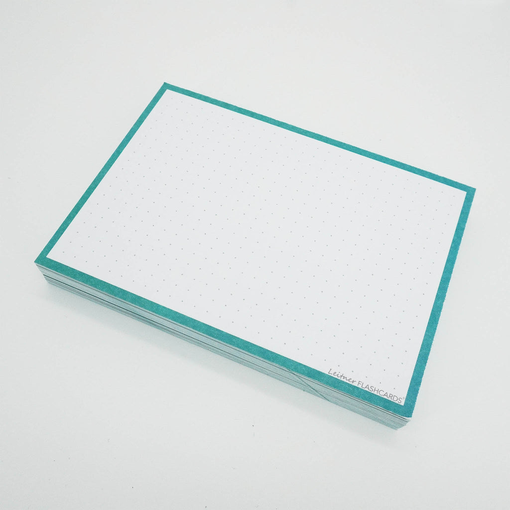Leitner Flashcards A6 Classic Dotted turquoise
