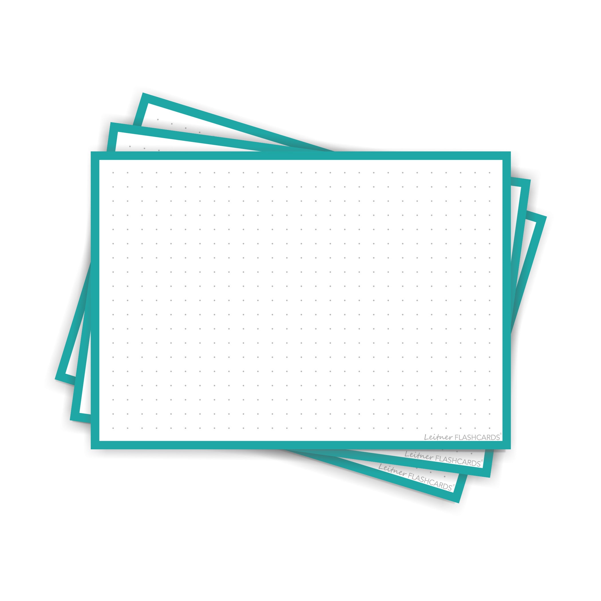 Leitner Flashcards A6 Classic Dotted turquoise
