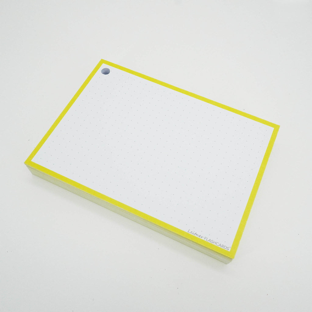 Leitner Flashcards A6 Classic Dotted yellow 3
