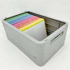 Leitner Flashcards A6 Classic Dotted yellow in storage box