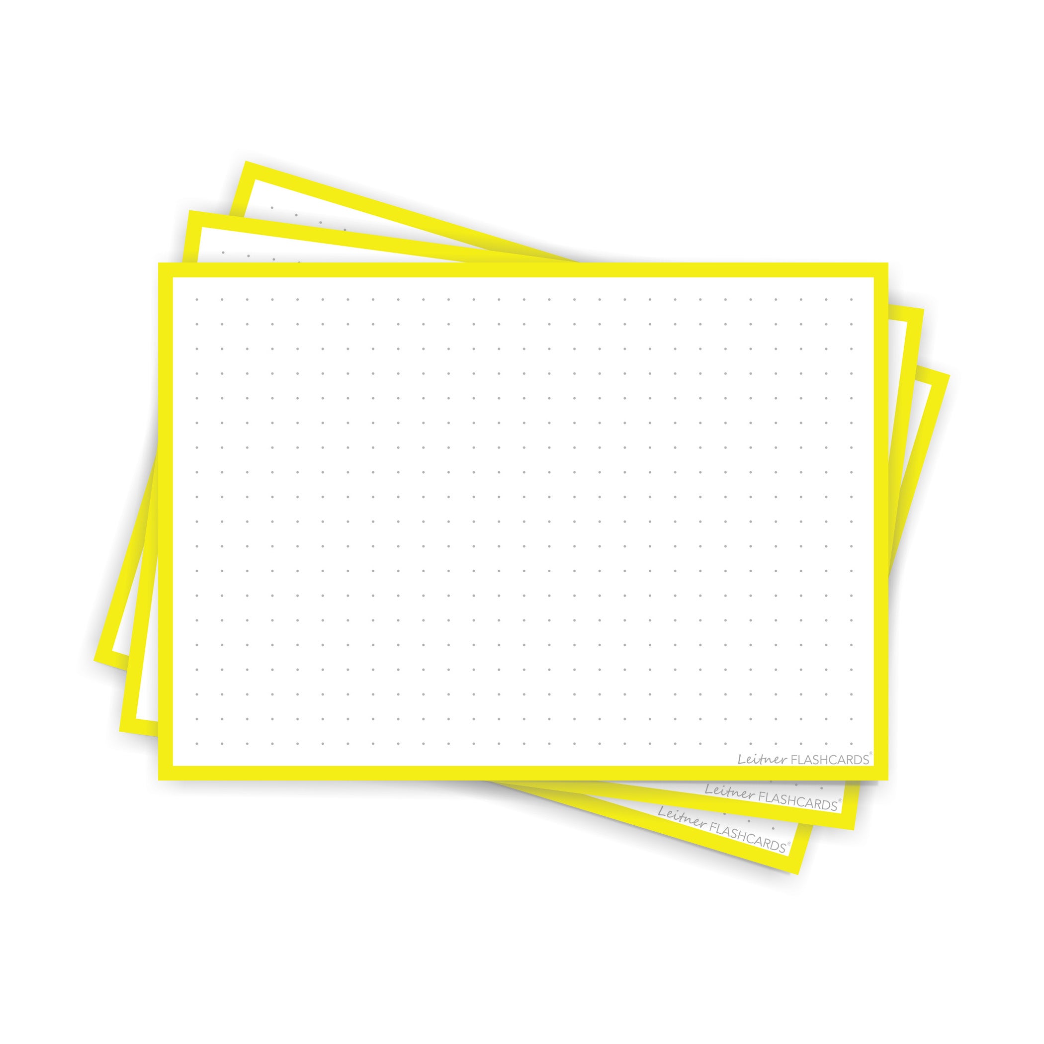 Leitner Flashcards A6 Classic Dotted yellow