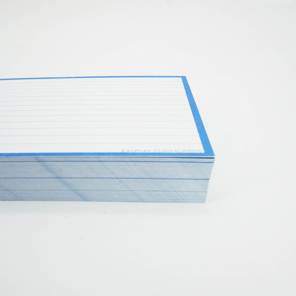 Leitner Flashcards A6 Classic Lined blue 3