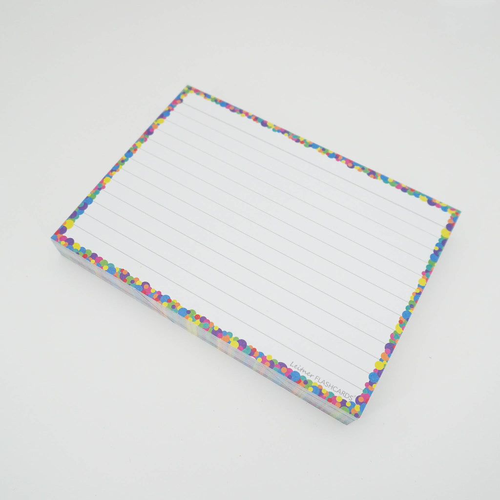 Leitner Flashcards A6 Classic Lined confetti 2