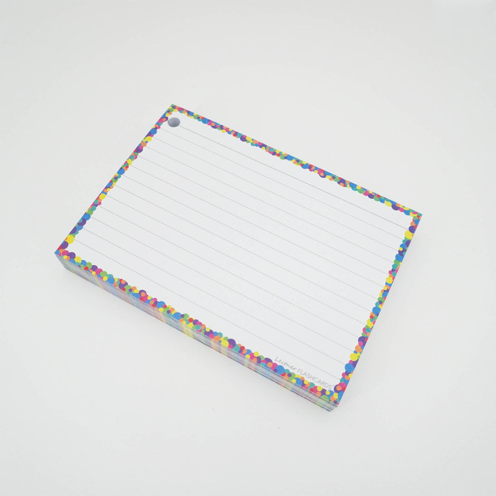 Leitner Flashcards A6 Classic Lined confetti 3