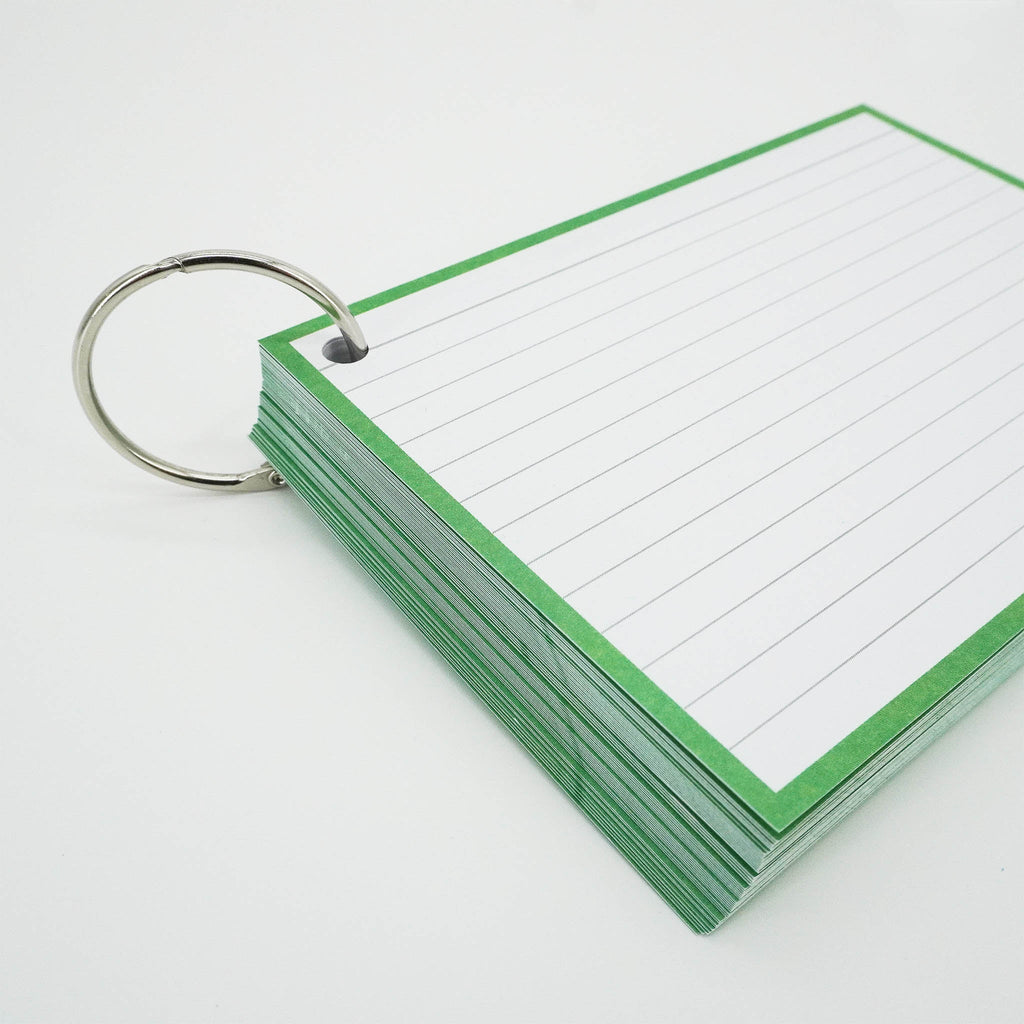 Leitner Flashcards A6 Classic Lined green 3