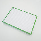Leitner Flashcards A6 Classic Lined green with ring