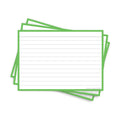 Leitner Flashcards A6 Classic Lined green