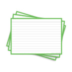 Leitner Flashcards A6 Classic Lined green