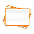 Leitner Flashcards A6 Classic Lined orange