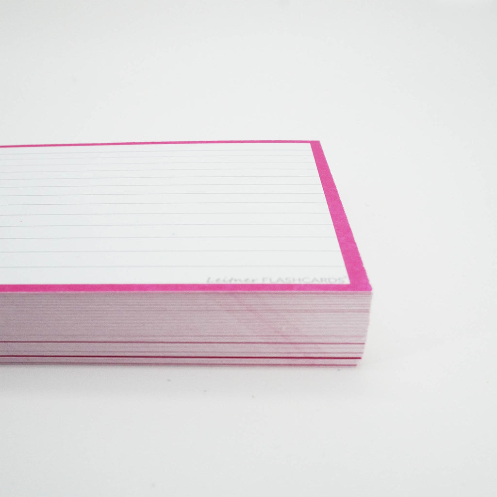 Leitner Flashcards A6 Classic Lined pink 3