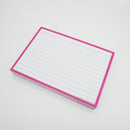 Leitner Flashcards A6 Classic Lined pink with ring