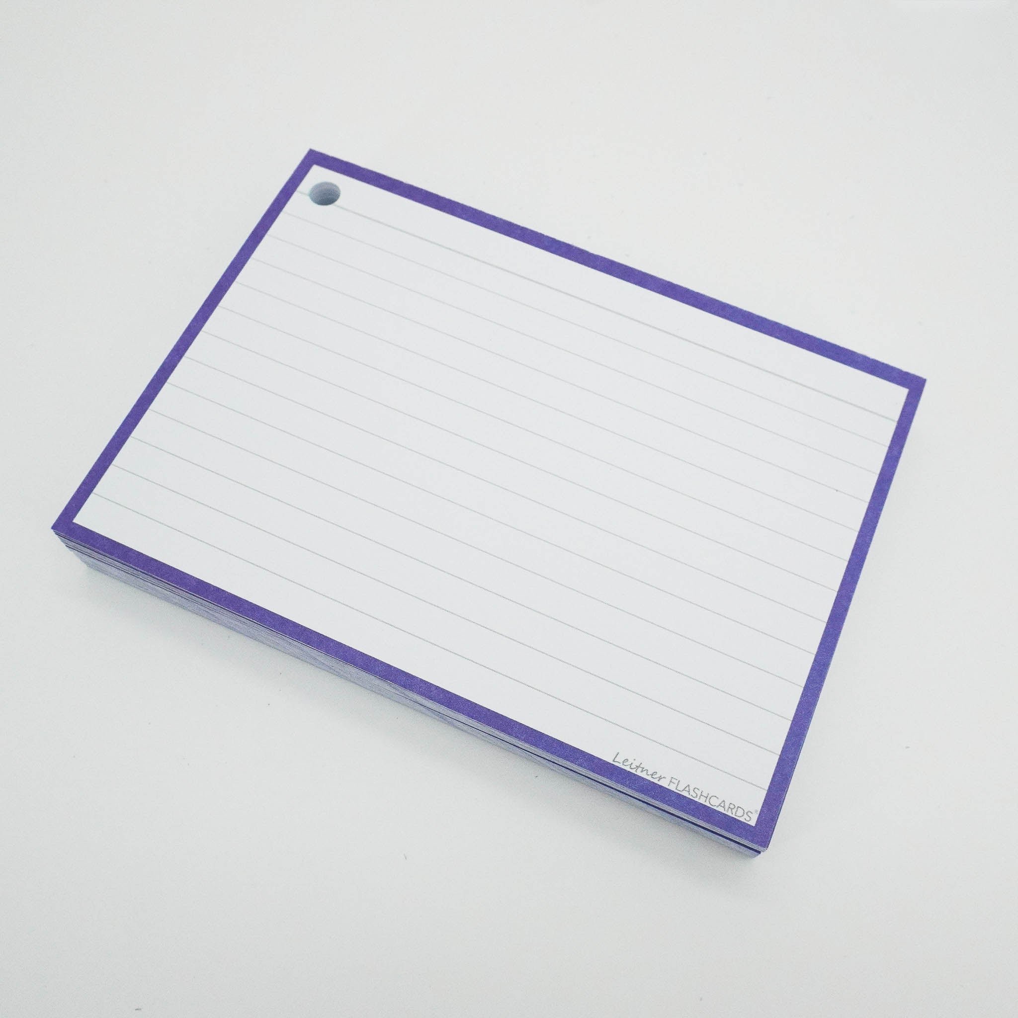 Leitner Flashcards A6 Classic Lined purple 2