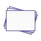 Leitner Flashcards A6 Classic Lined purple