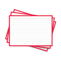 Leitner Flashcards A6 Classic Lined red