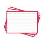 Leitner Flashcards A6 Classic Lined red