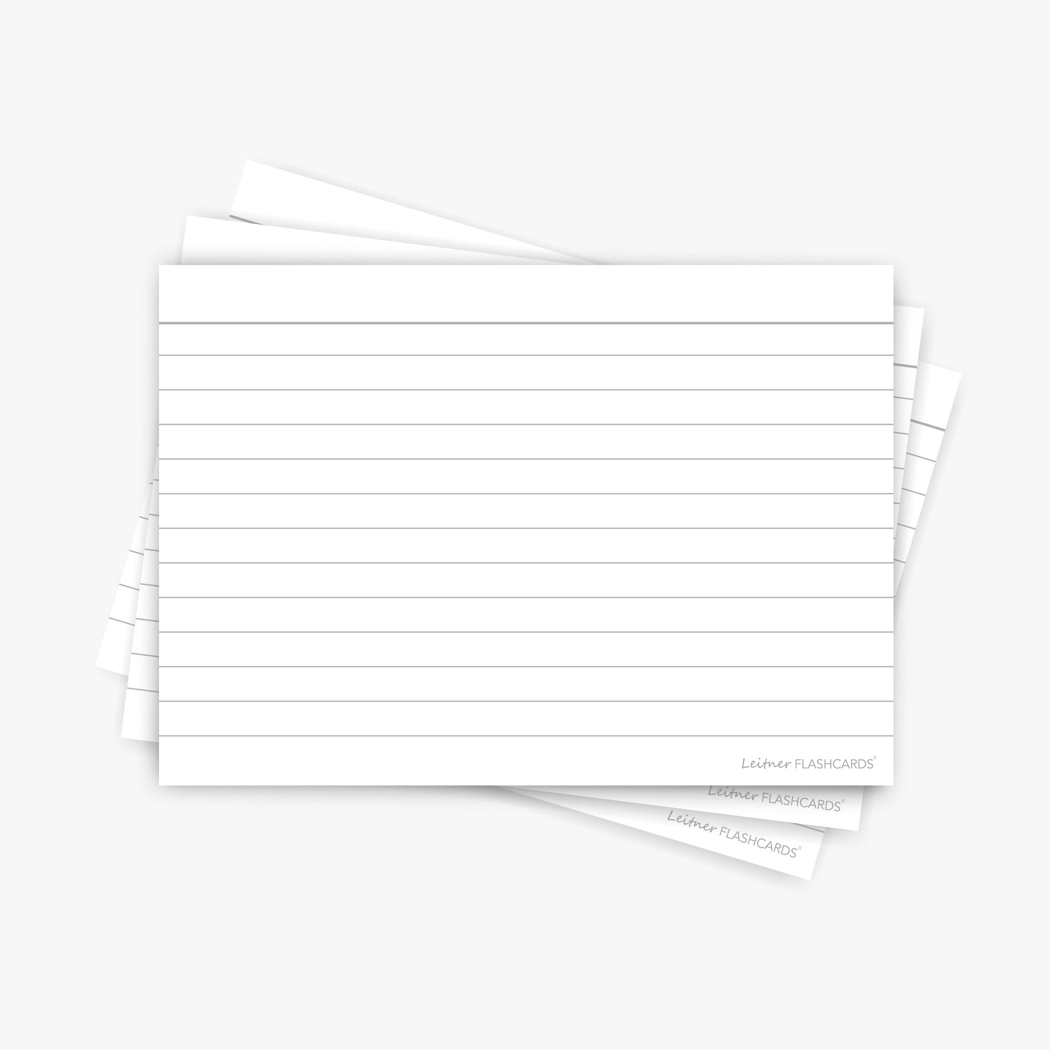 Leitner Flashcards A6 Classic Lined white