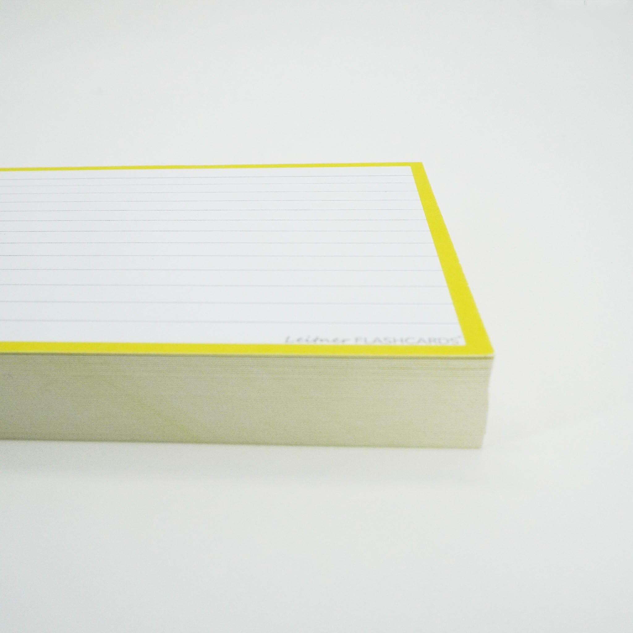 Leitner Flashcards A6 Classic Lined yellow 2