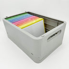 Leitner Flashcards A6 Classic Lined yellow in storage box