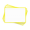 Leitner Flashcards A6 Classic Lined yellow