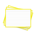 Leitner Flashcards A6 Classic Lined yellow