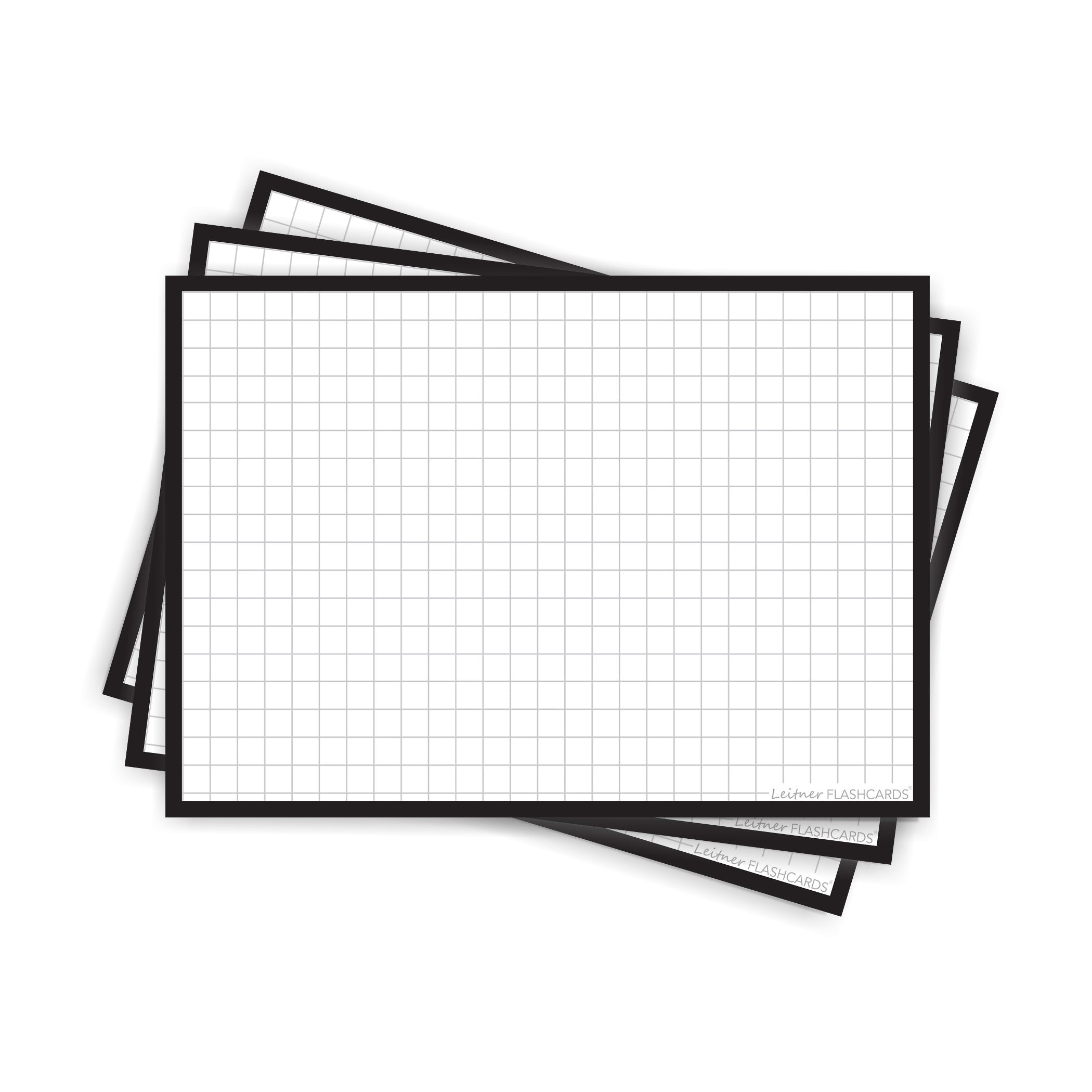 Leitner Flashcards A6 Classic Squared black