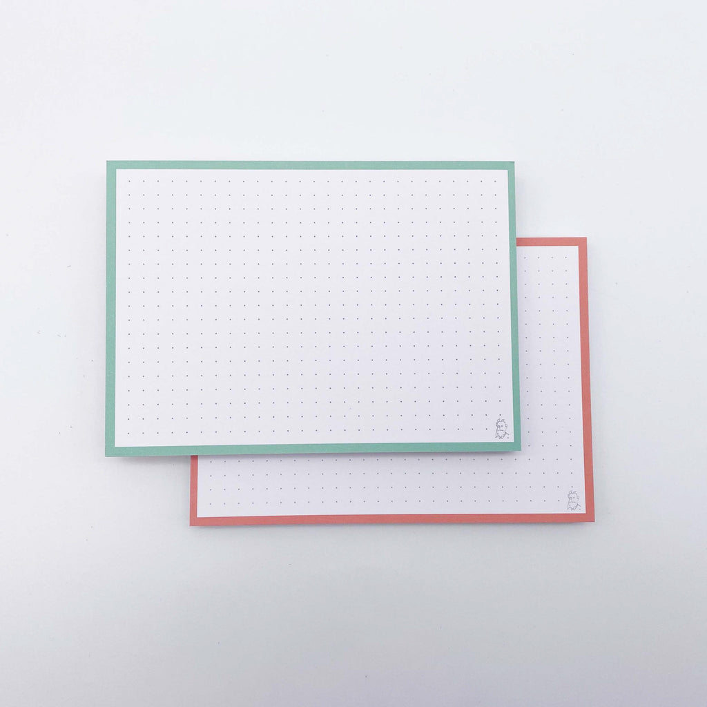 Leitner Flashcards A6 Duo Dotted - Mint-Peach Ice Tea