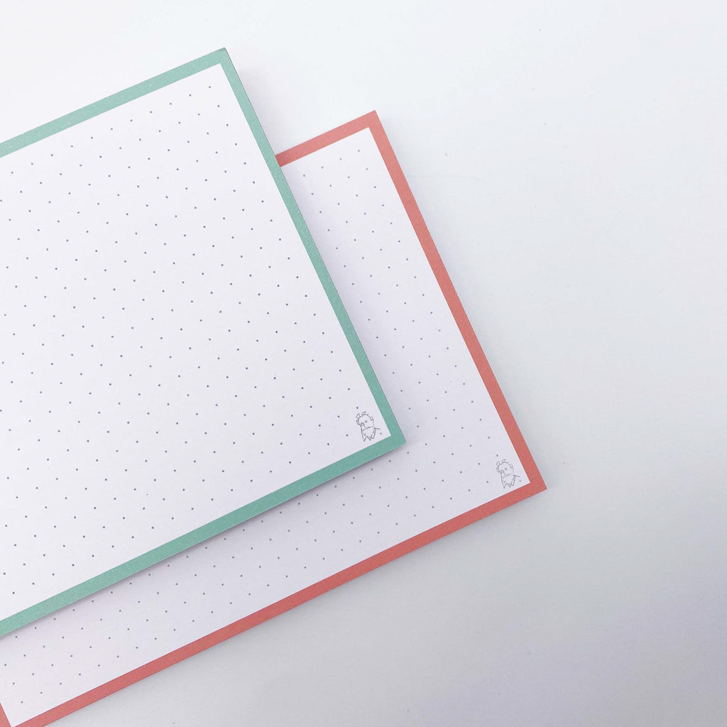 Leitner Flashcards A6 Duo Dotted - Mint-Peach Ice Tea
