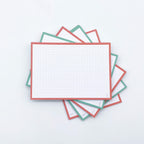 Leitner Flashcards A6 Duo Dotted - Mint-Peach Ice Tea